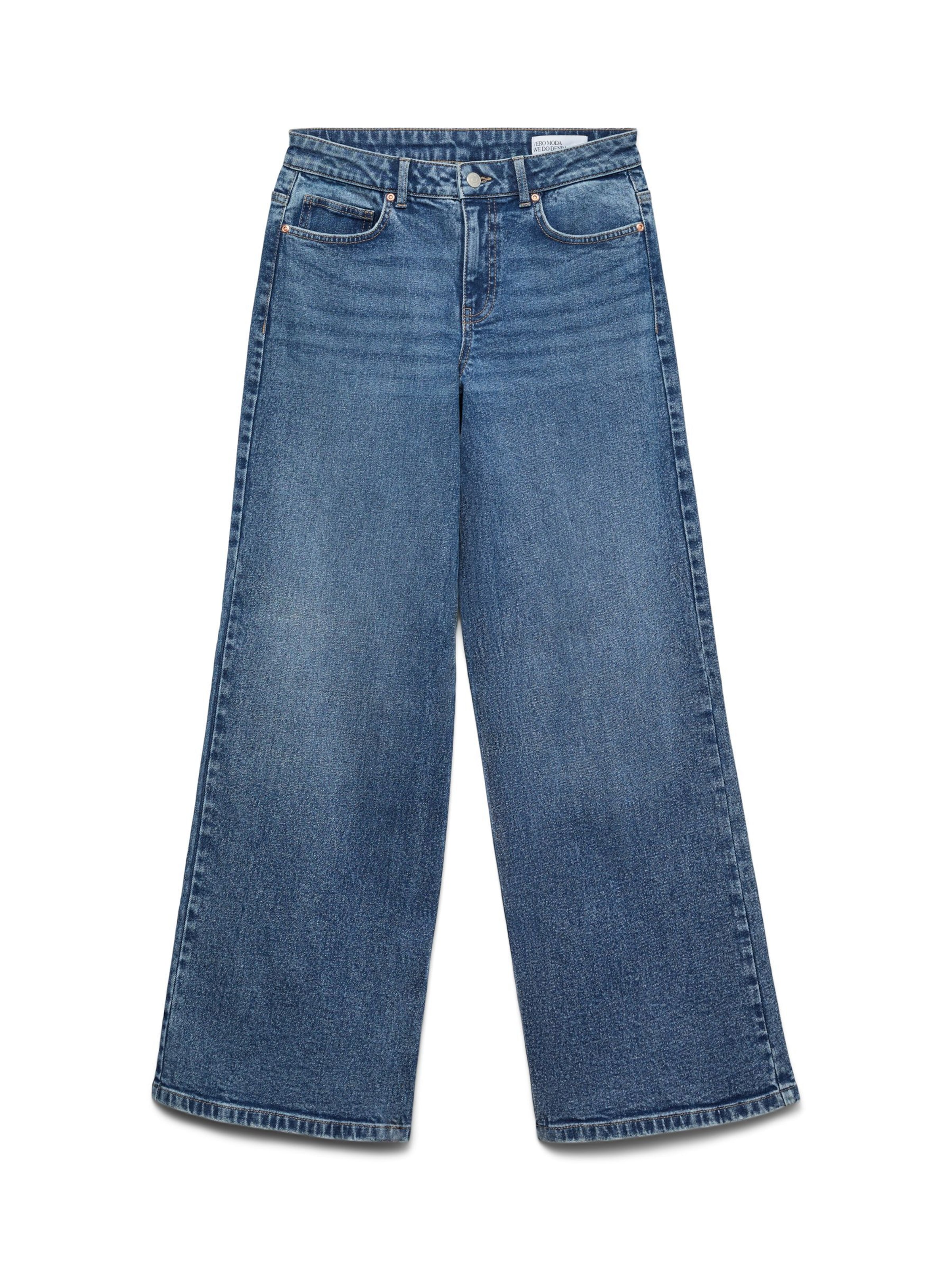 VERO MODA Wide Leg Jeans i blå: forside