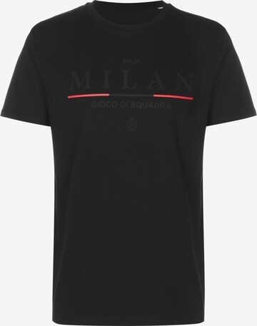 Bolzr Shirt 'Milan' in Zwart: voorkant