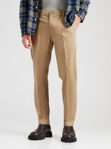 Dockers Слим Плиссированные брюки 'STAIN' в Бежевый: спереди