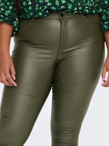 ONLY Carmakoma Skinny Pants 'Punk' in Green