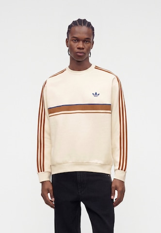 Sweat-shirt 'RETRO' ADIDAS ORIGINALS en blanc : devant