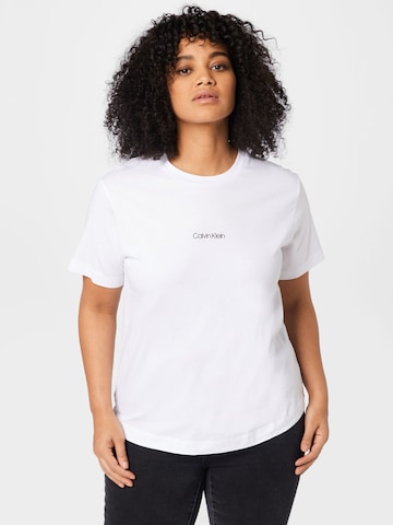 Calvin Klein Curve T-Shirt in Weiß: predná strana