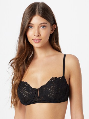 Free People Balconette Bra 'MADE YOU LOOK' in Black: front