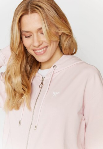 Angels Athletic Zip-Up Hoodie in Pink