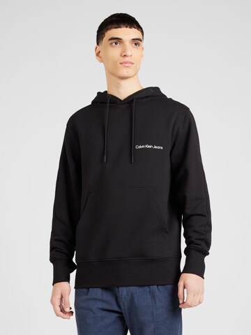 Calvin Klein Jeans Sweatshirt in Schwarz: predná strana