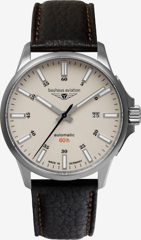 Bauhaus Uhr in Beige: predná strana