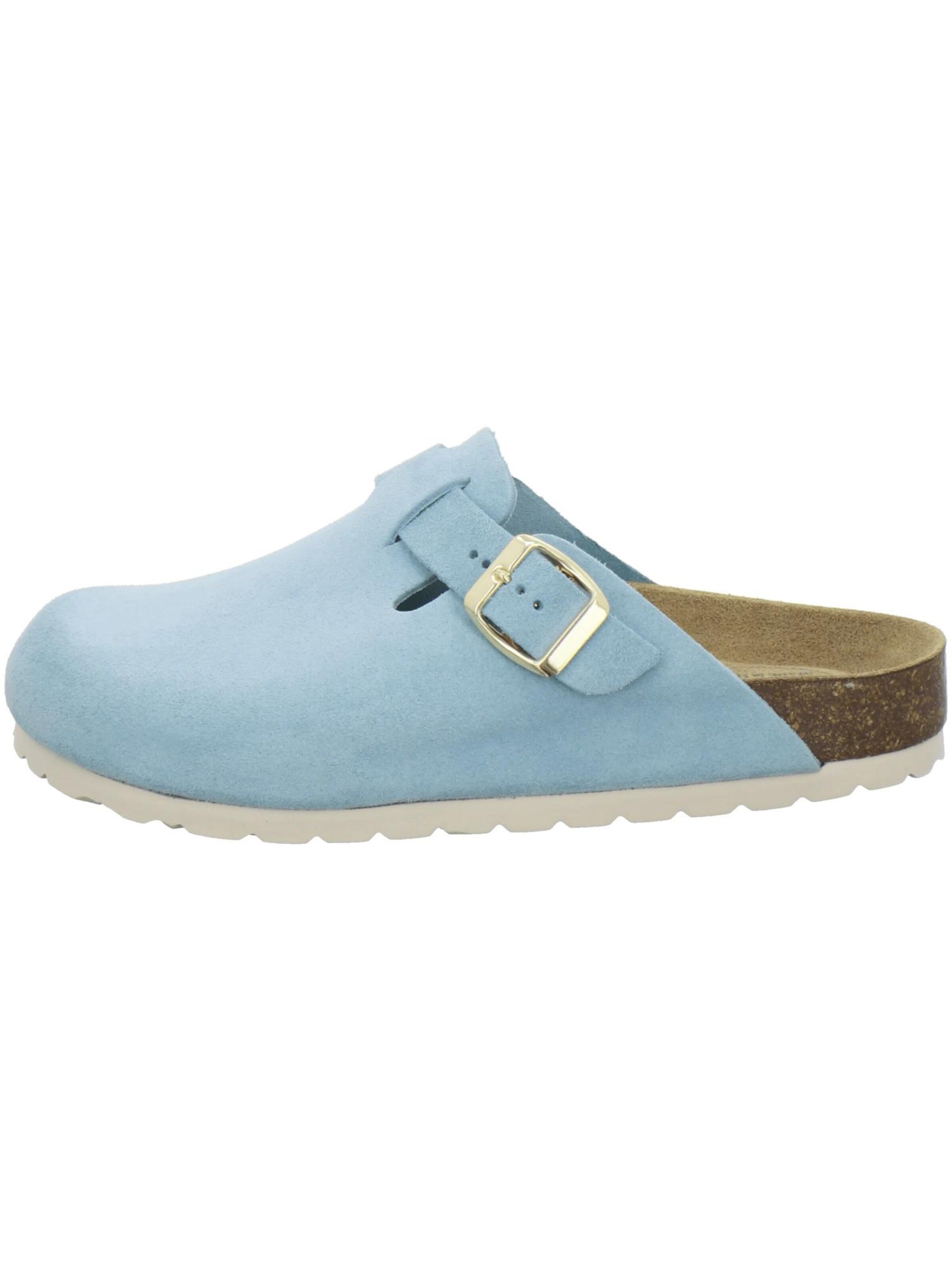 Sabots 'Clogs Damen hellblau Veloursleder' AFS-Schuhe en bleu