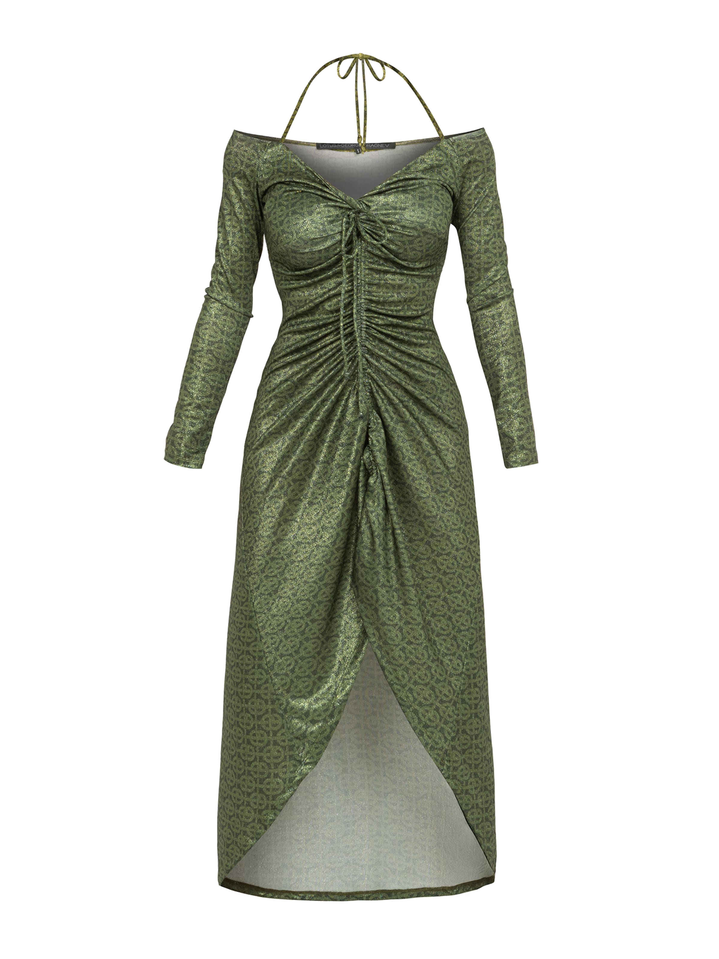 JIORO Dress in Green: front