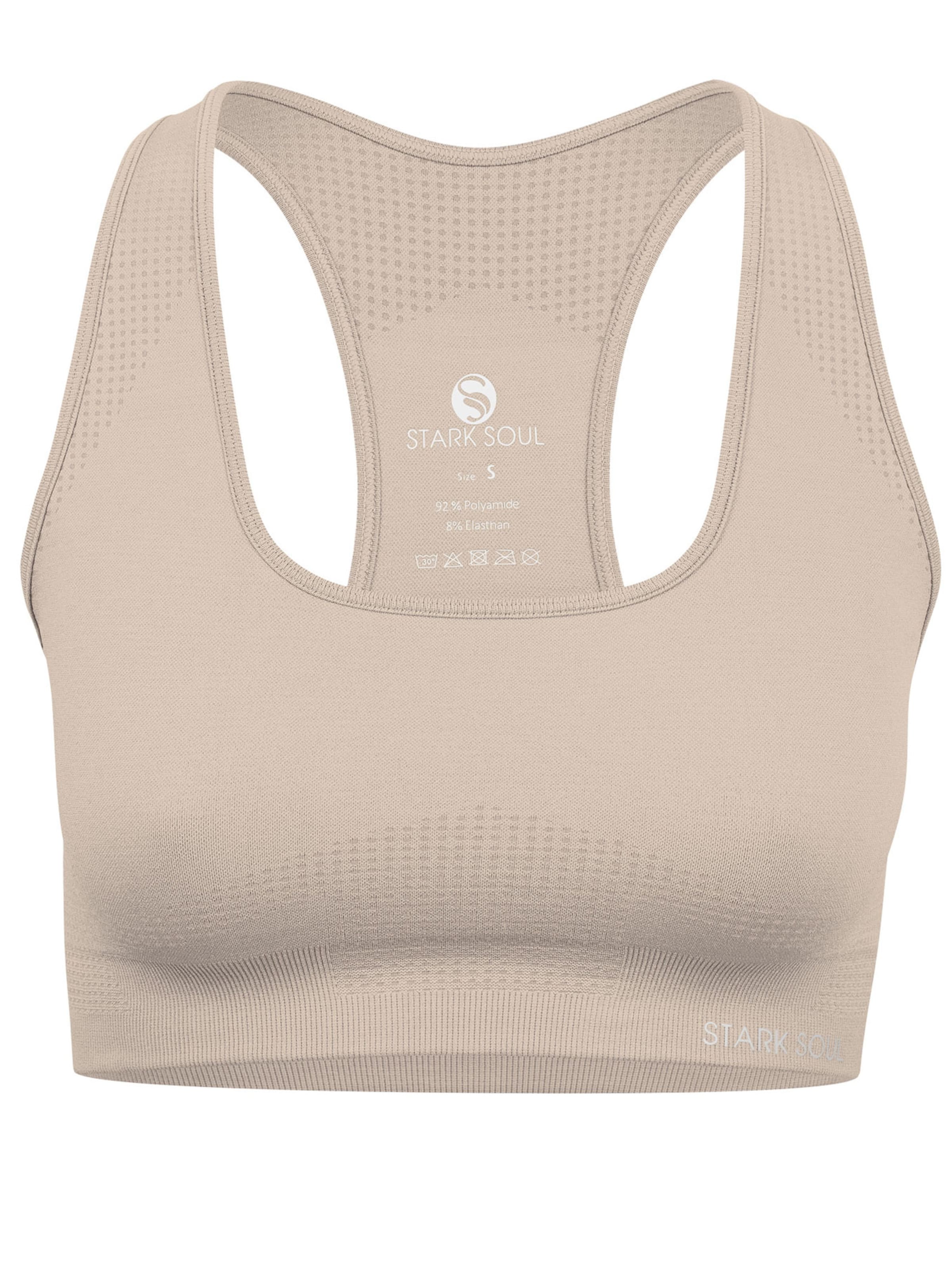 Reggiseno sportivo di Stark Soul in beige: frontale