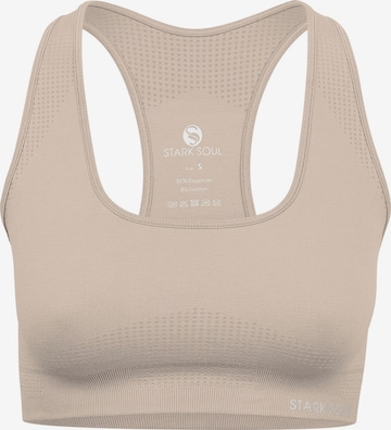 Soutien-gorge de sport Stark Soul en beige : devant
