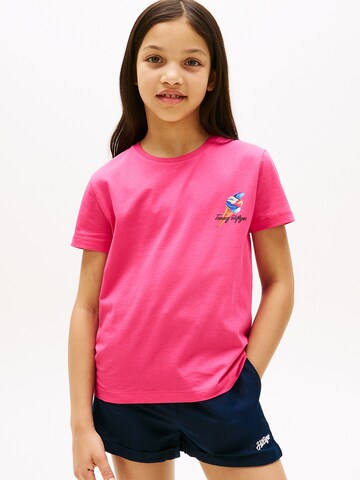 T-Shirt TOMMY HILFIGER en rose : devant