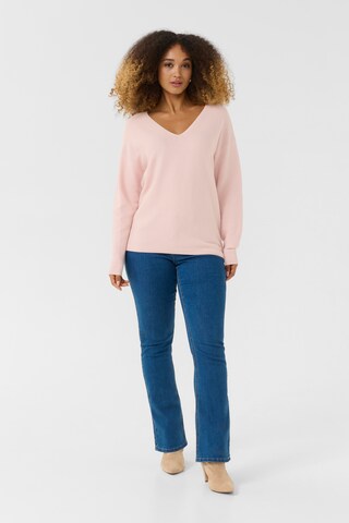 Cream Pullover in Pink