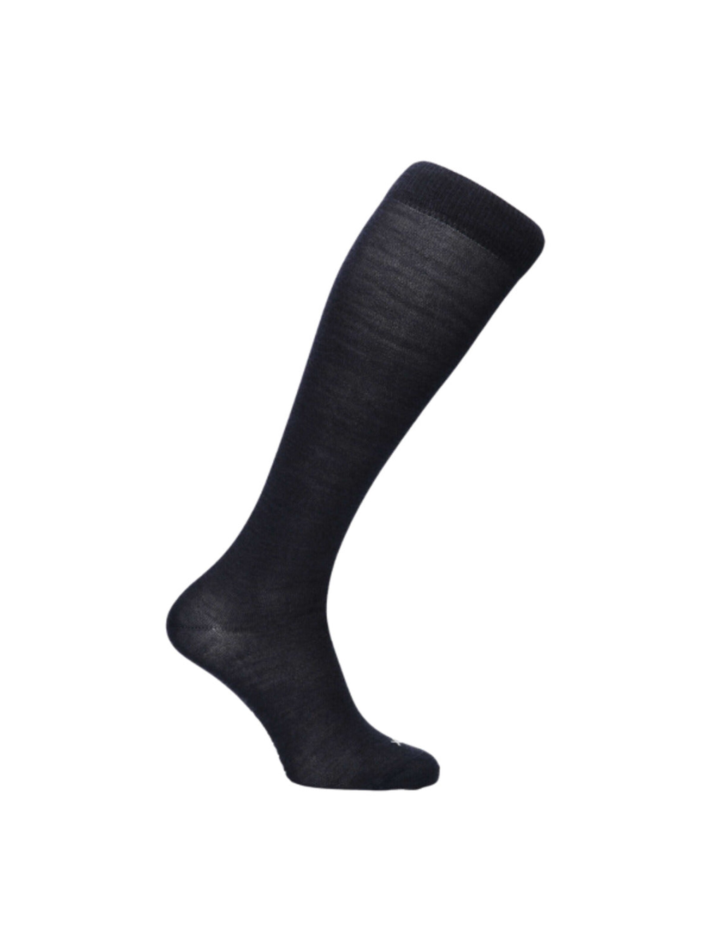 Merino Love Socks 'The Long Kniekousen' in Blue: front
