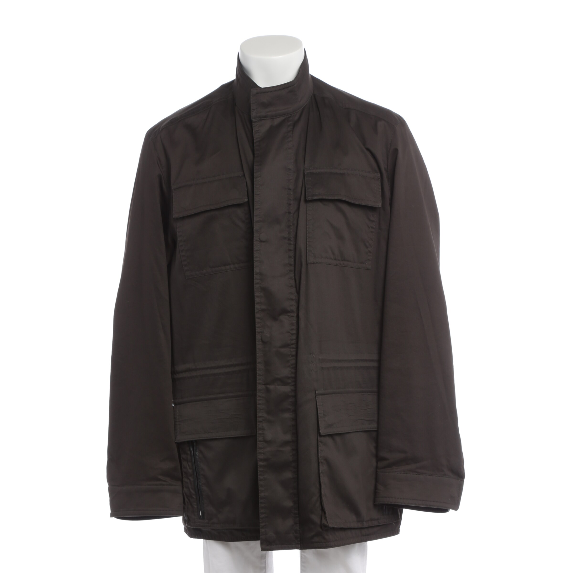 Zegna Jacket & Coat in XL in Brown: front