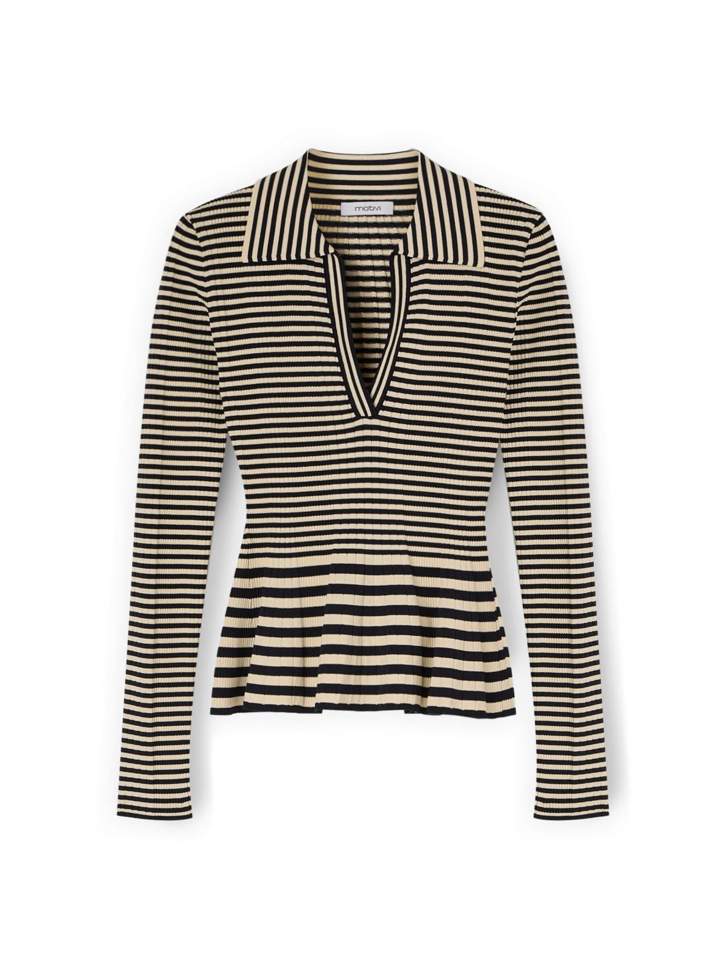 Pull-over MOTIVI en beige : devant
