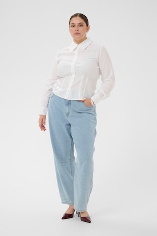 KAFFE CURVE Barrel Jeans 'Ninna' in Blue