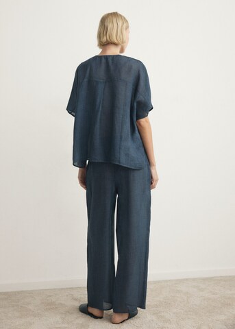 MANGO Wide leg Pants 'Ulysses' in Blue