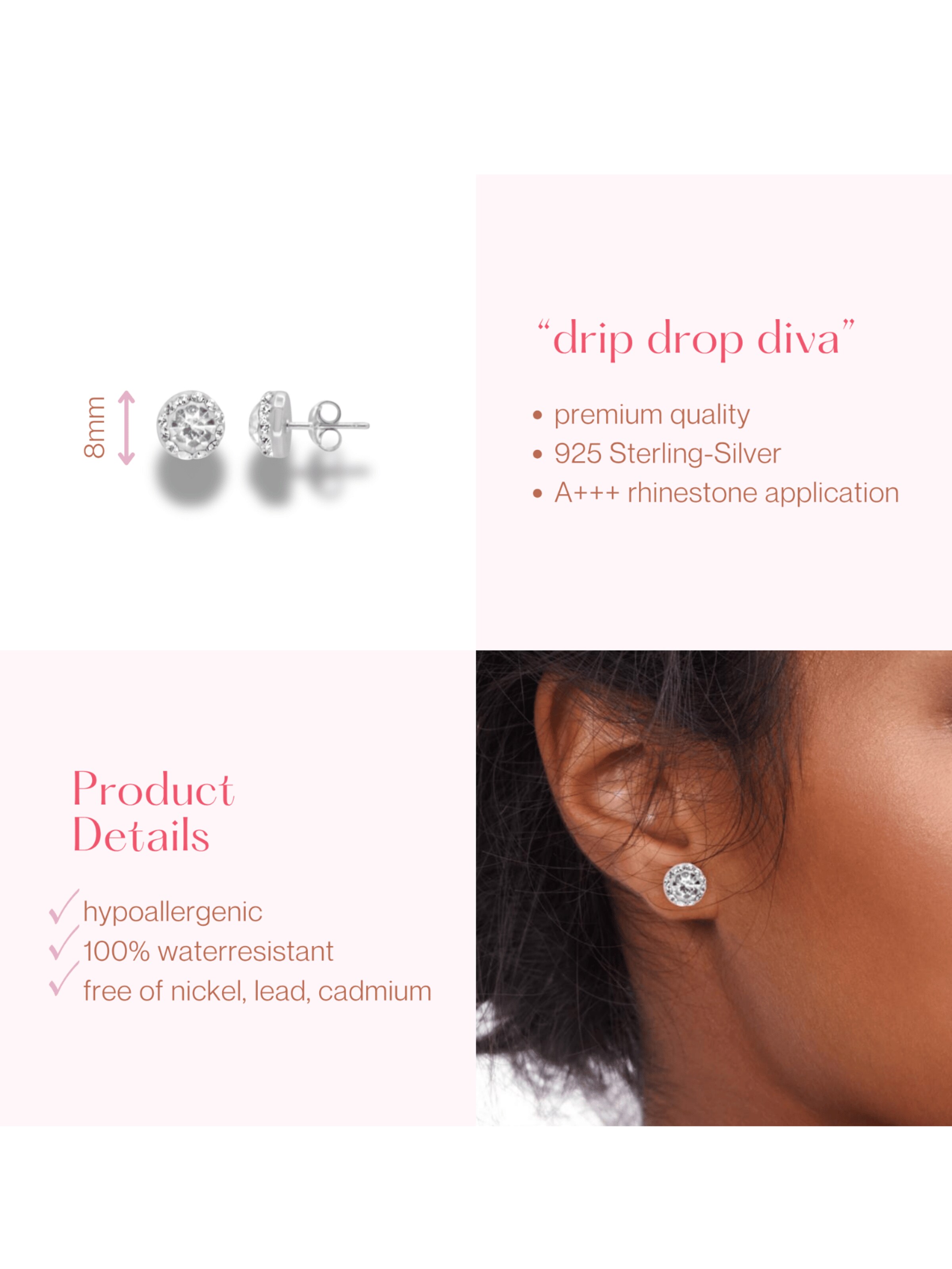 ARS-ARGENTI Earrings 'DRIP DROP DIVA' in Silver