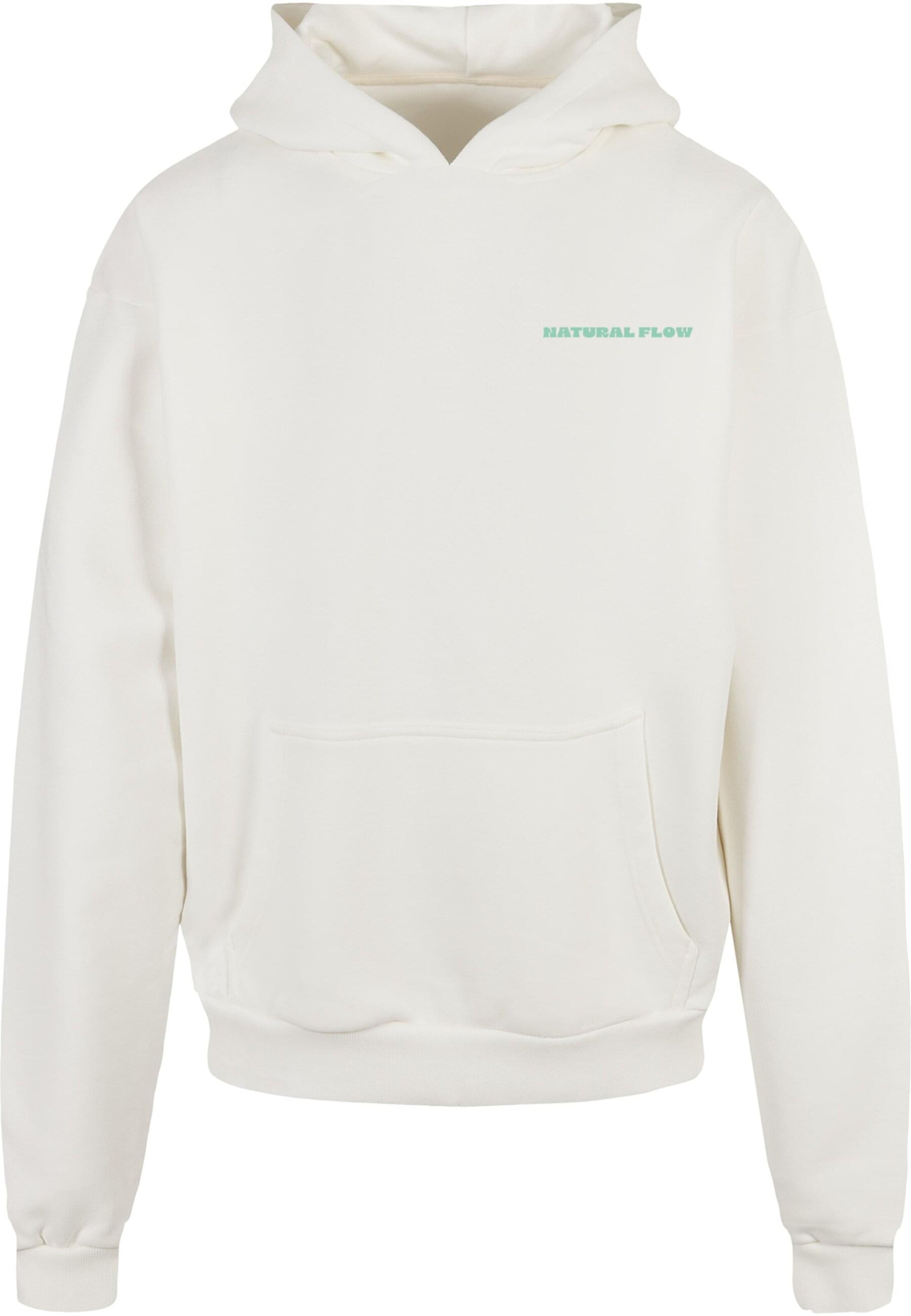 Merchcode Sweatshirt 'Natural Flow' in Wit: voorkant