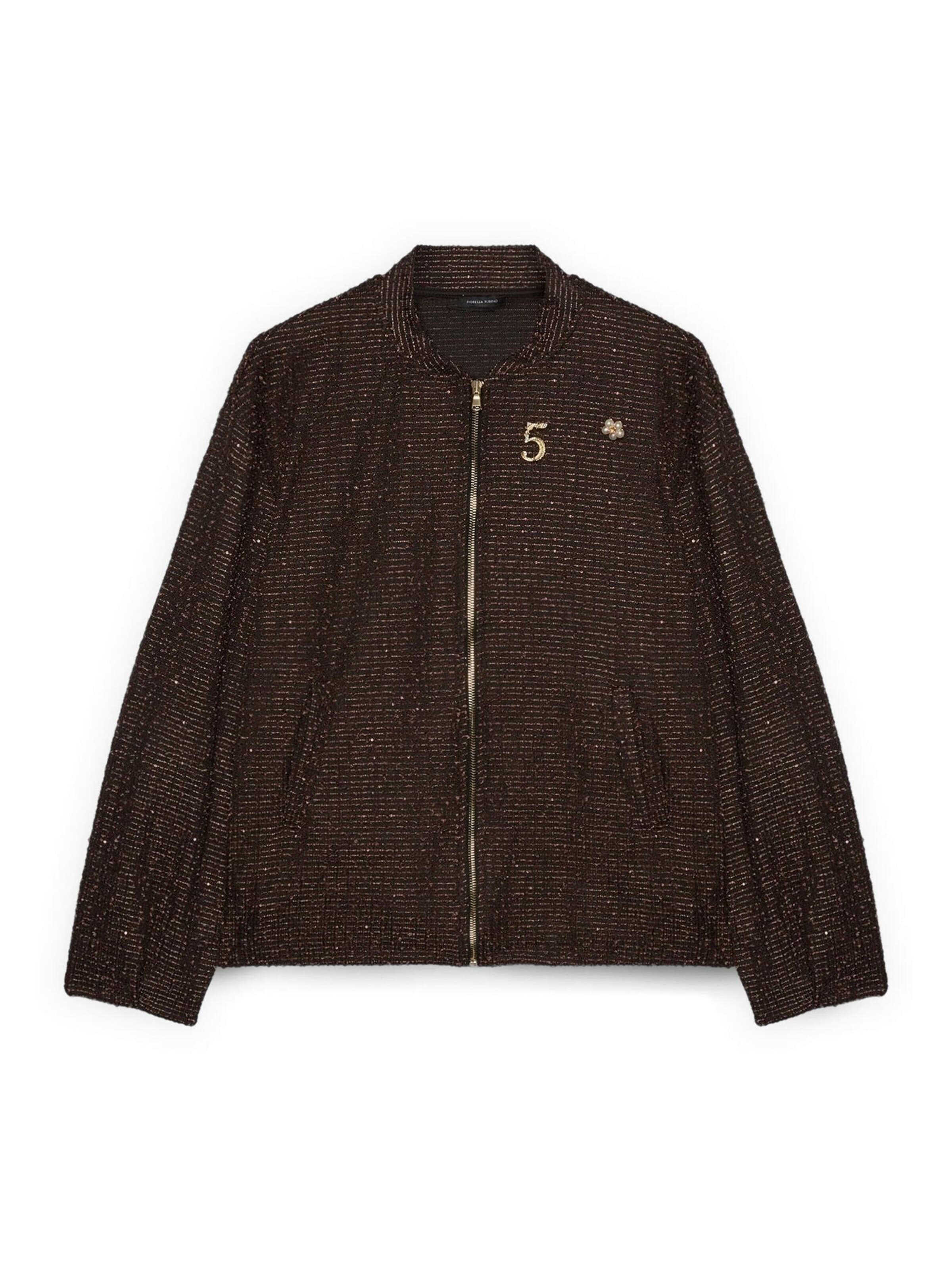 Veste mi-saison Fiorella Rubino en marron : devant