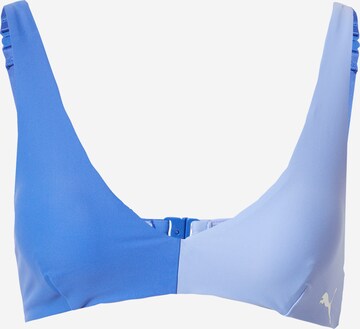 PUMA Bustier Bikinitop in Blauw: voorkant