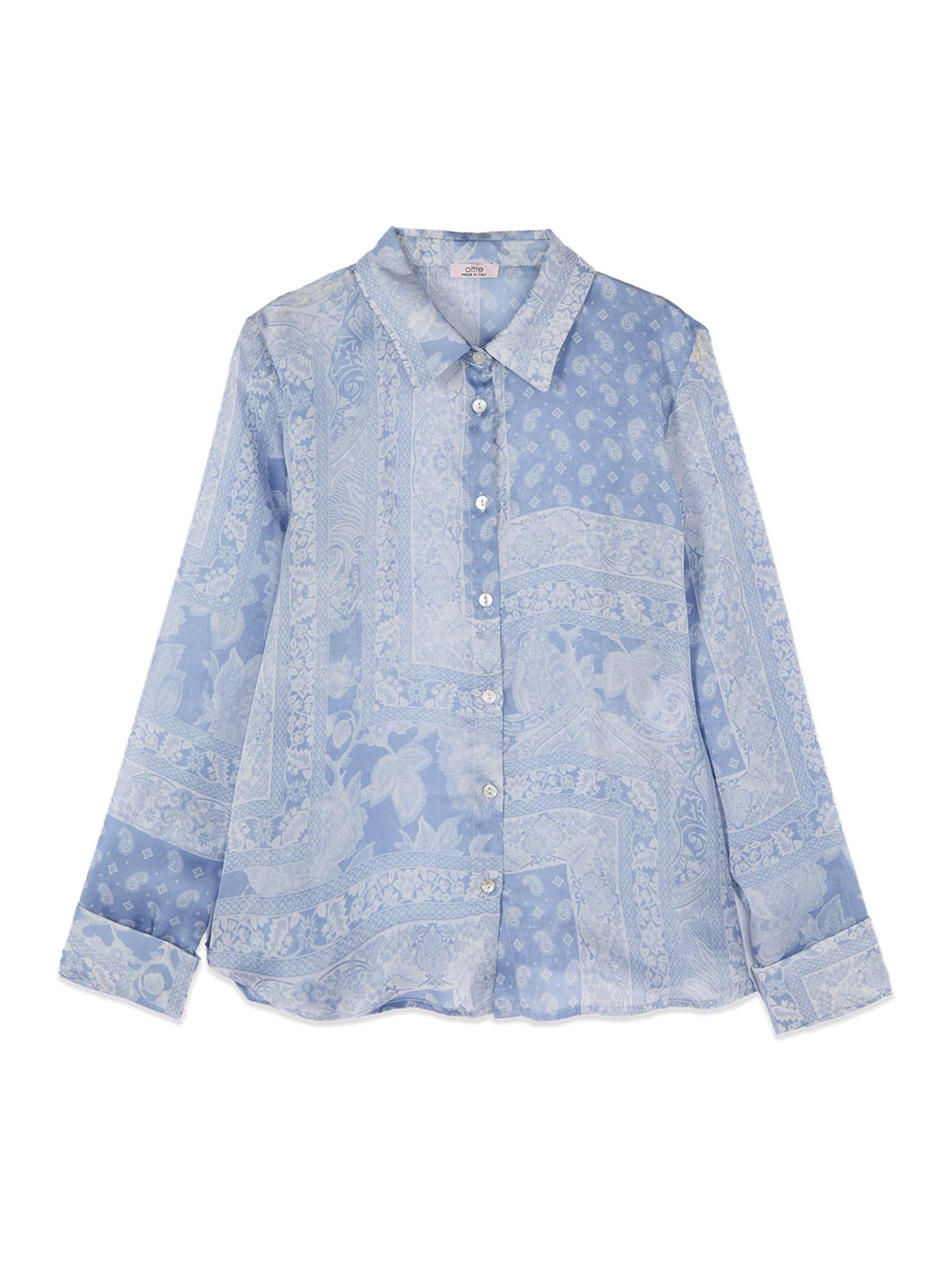 oltre Blouse in Blauw: voorkant