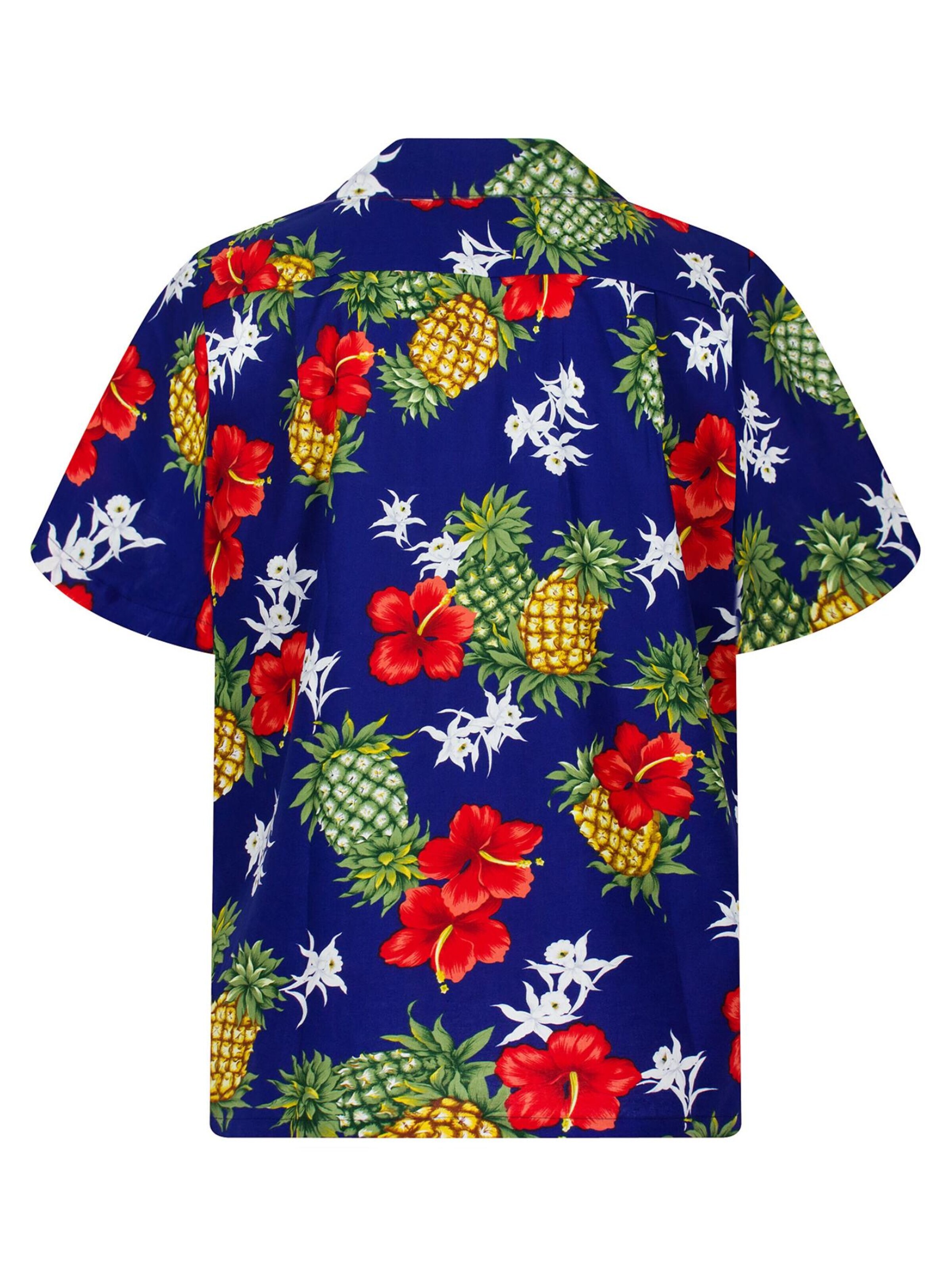 KY's Regular fit Overhemd 'Ananas' in Blauw
