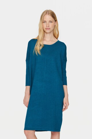 SAINT TROPEZ - Vestido de malha 'Mila' em azul: frente