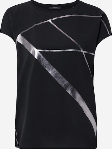 OPUS T-shirt 'Sanina' i svart: framsida