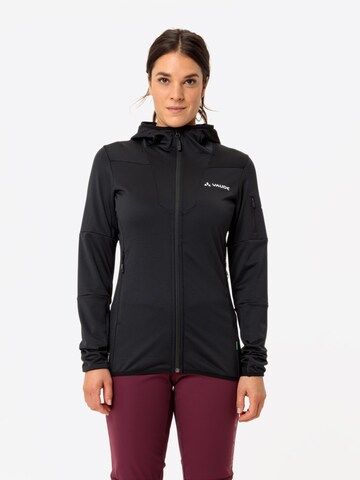 VAUDE Functionele fleece jas 'Monviso' in Zwart: voorkant
