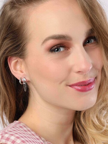 Lucardi Oorbellen 'Modern' in Zilver