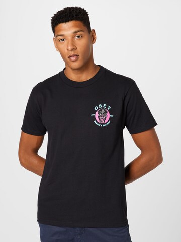 Obey Shirt in Zwart: voorkant