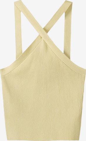 Bershka Knitted Top in Yellow: front