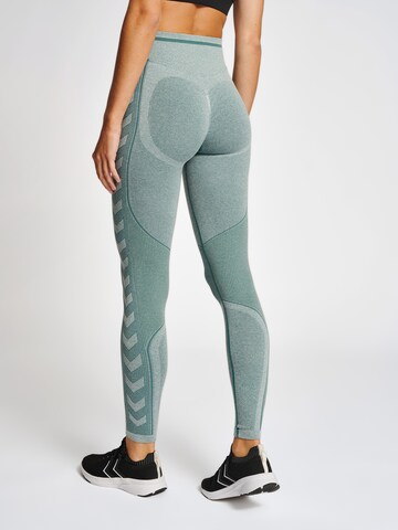 Hummel Skinny Sportbroek in Groen