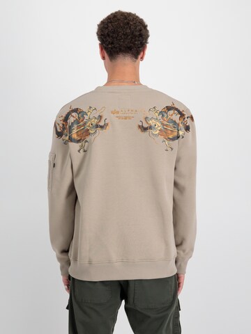 ALPHA INDUSTRIES Sweatshirt 'Dragon' in Beige