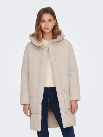 JDY Between-Seasons Coat in Beige: front