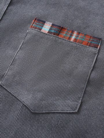 ALLTHEMEN Regular fit Button Up Shirt 'Tupfer' in Grey