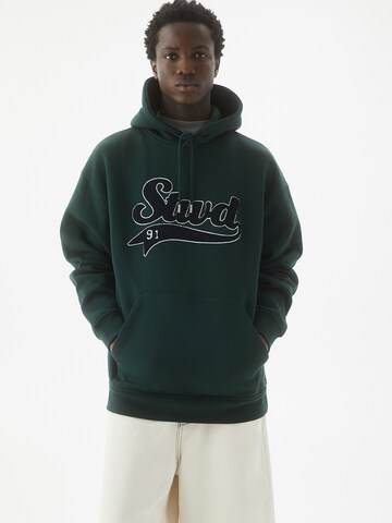 Sweat-shirt Pull&Bear en vert : devant