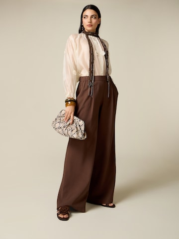 oltre - Ropa ancha Pantalón en marrón