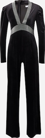 Warehouse Jumpsuit 'Hotfix' in Zwart: voorkant