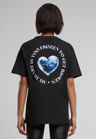 Maglietta 'Too Frozen' di Miss Tee in nero: frontale