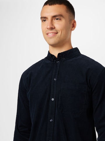 ABOUT YOU Regular fit Button Up Shirt 'Hamza' in Blue