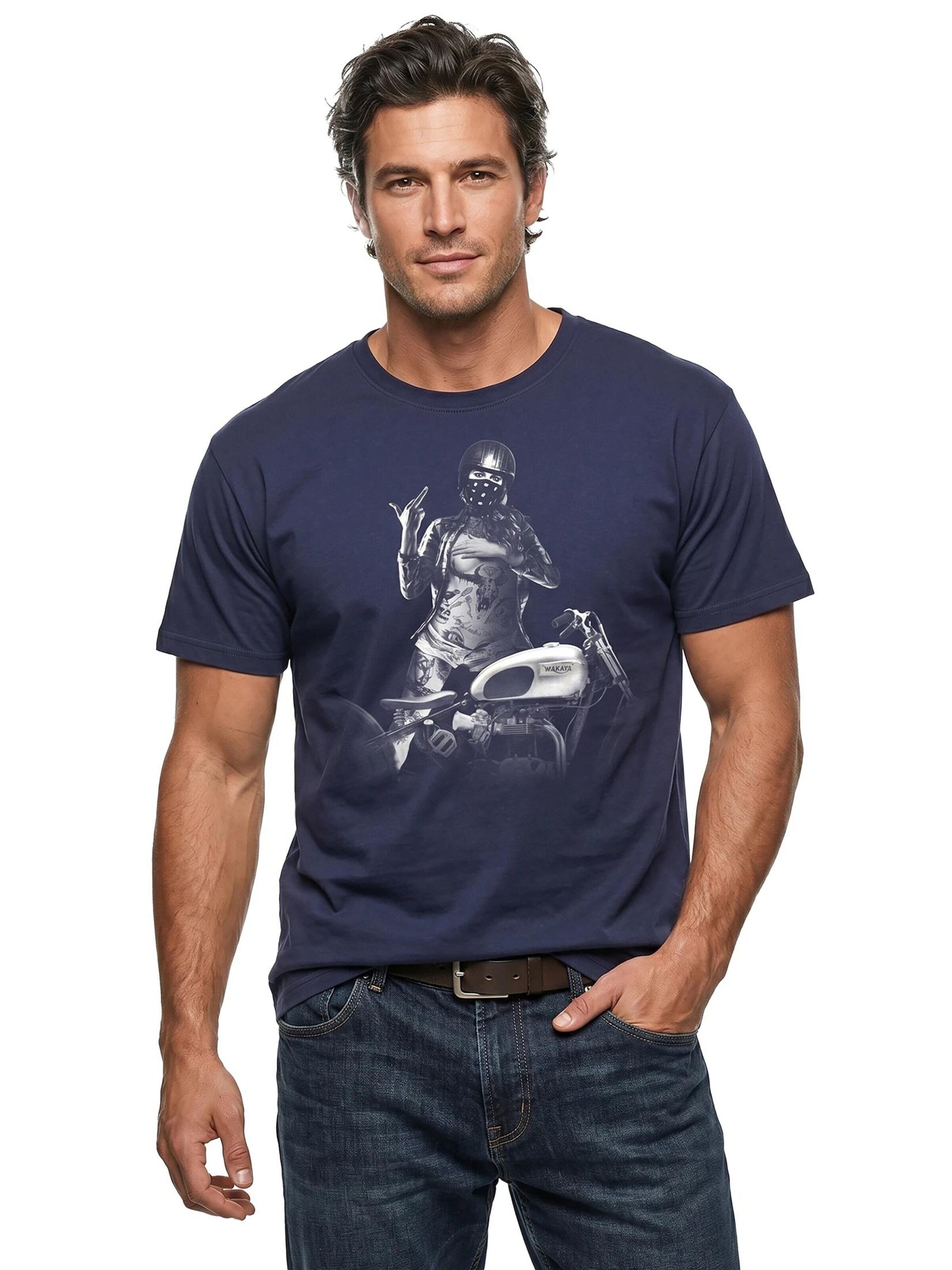 MAKAYA Shirt 'TriumphGirl' in Blue