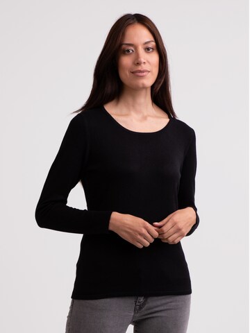 Pull-over CASH-MERE.CH en noir : devant