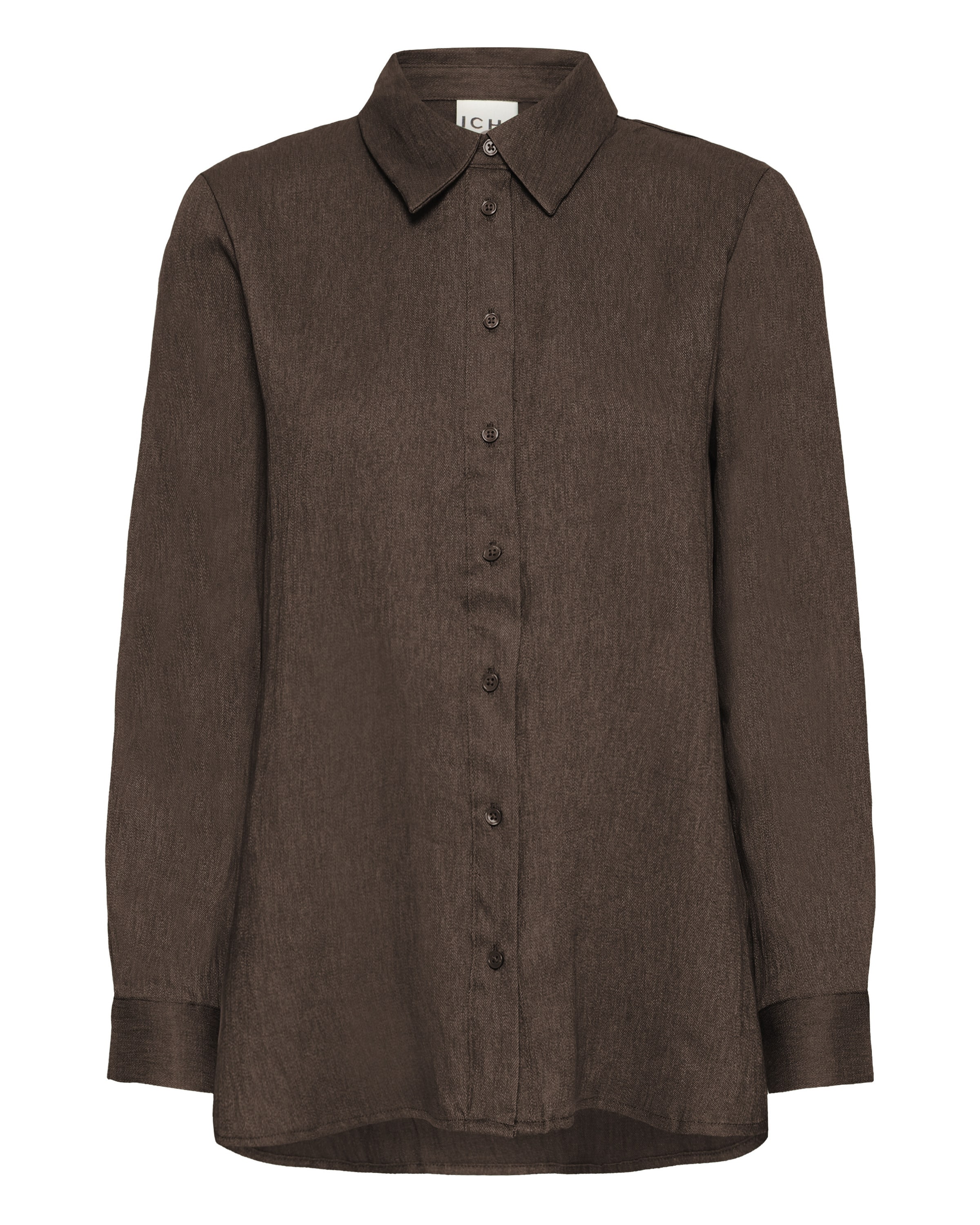 ICHI - Blusa 'KIRSE' em castanho: frente