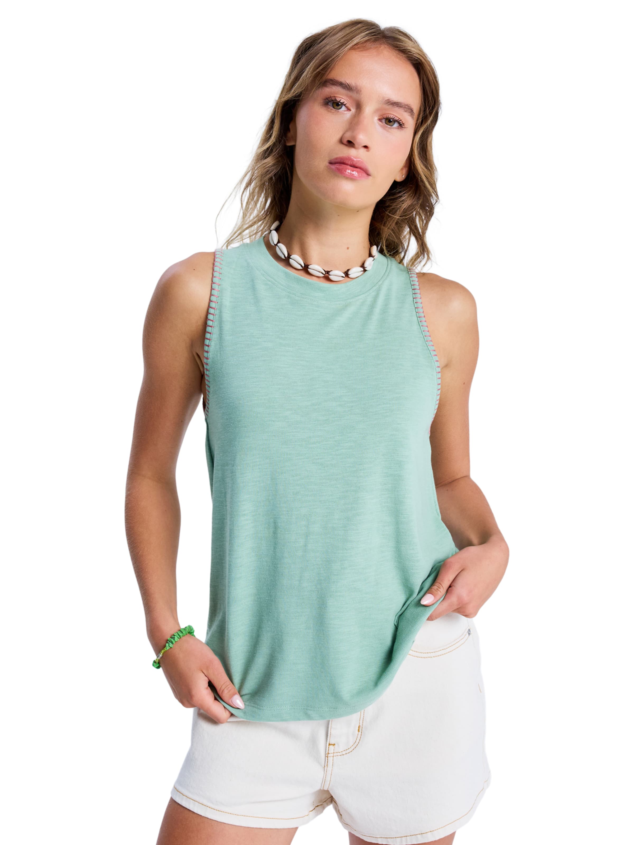 ROXY Top 'Better Days' in Green: front