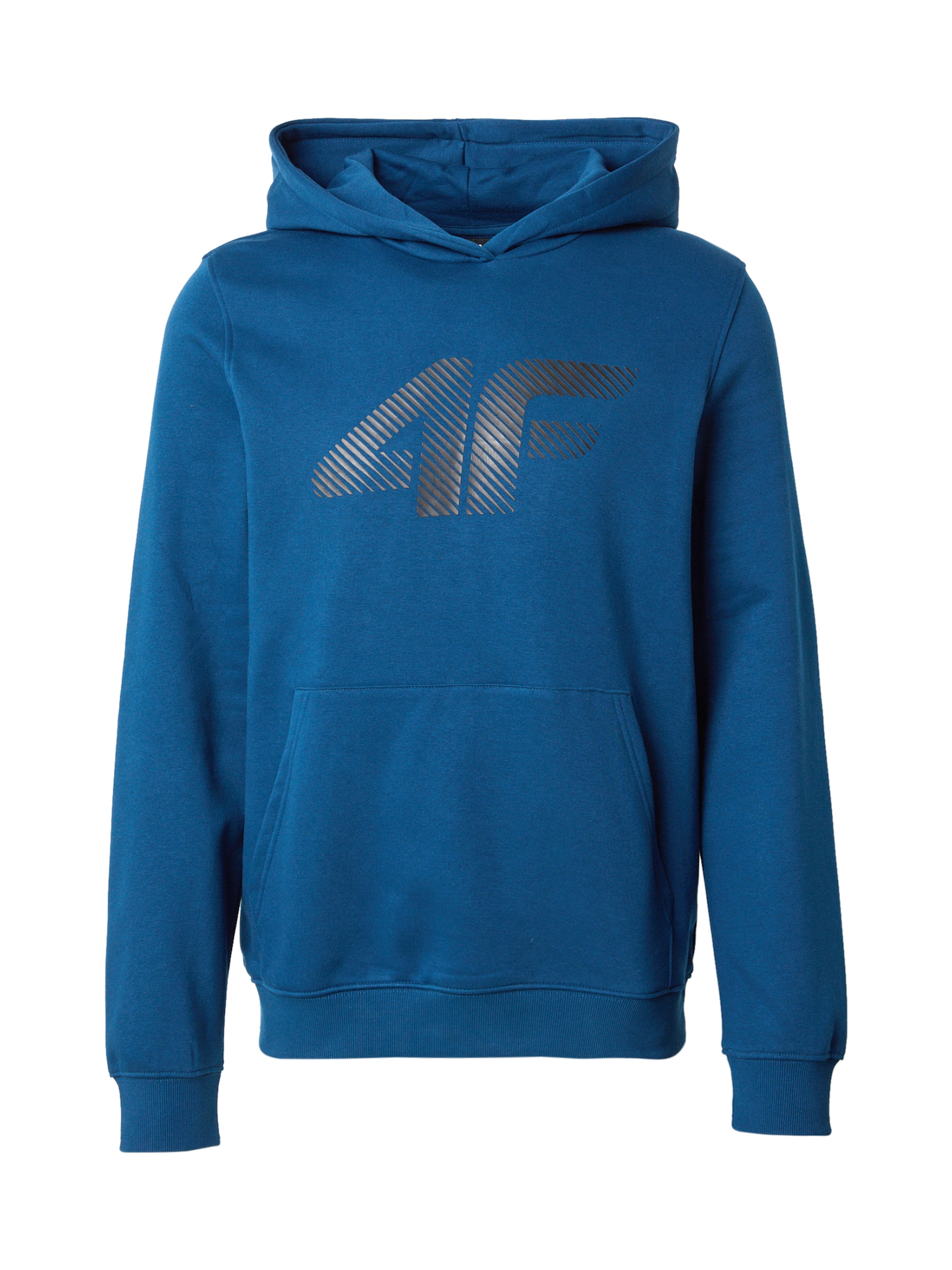 4F Αθλητική μπλούζα φούτερ σε μπλε: μπροστά