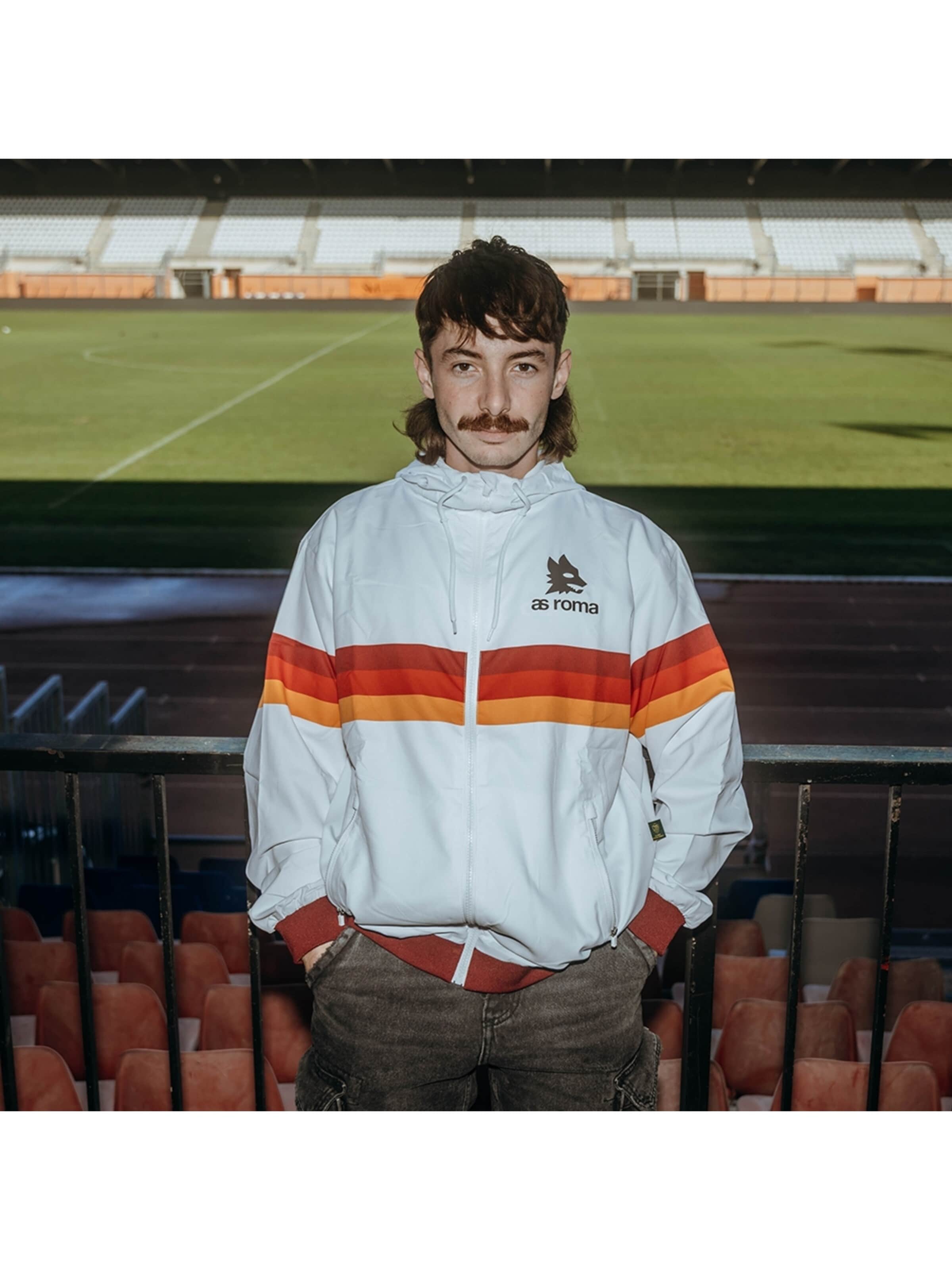 COPA FOOTBALL Sportjas 'AS Roma 1980's Retro Voetbal Windrunner' in Wit