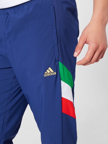 Effilé Pantalon de sport 'Italy' ADIDAS SPORTSWEAR en bleu