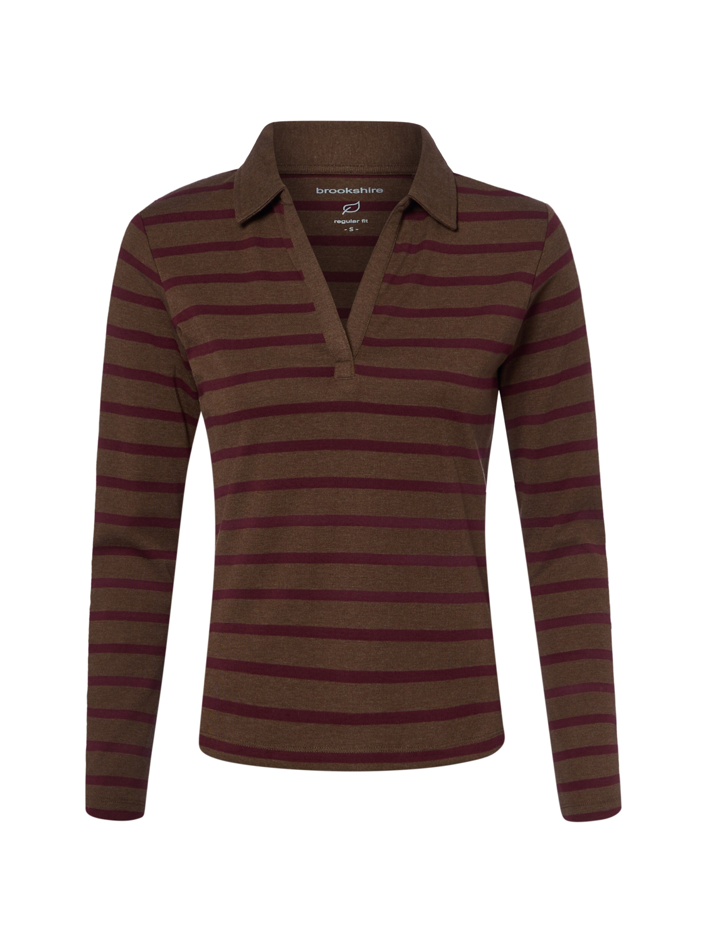 Brookshire Shirt in S in kastanienbraun / weinrot, Produktansicht